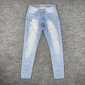 Pepe Jeans Aquarium Jeans Womens 28 Light Wash Blue Mid Rise Skinny Denim